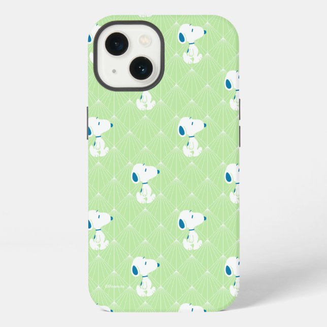 Peanuts | Snoopy Green Deco Dreams Pattern iPhone Case (Back)