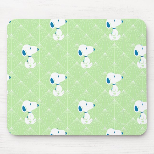 Peanuts | Snoopy Green Deco Dreams Pattern Mouse Mat (Front)