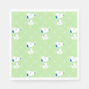 Peanuts Snoopy Green Deco Dreams Pattern Napkin