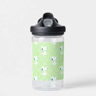 Peanuts   Snoopy Green Deco Dreams Pattern Water Bottle