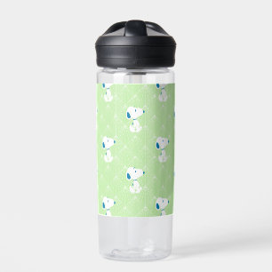 Peanuts   Snoopy Green Deco Dreams Pattern Water Bottle
