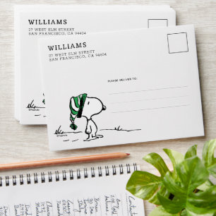 Peanuts   Snoopy Green Snow Cap Envelope