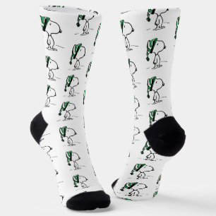 Peanuts Snoopy Green Snow Cap Socks