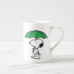 Peanuts | Snoopy Green Umbrella Bone China Mug<br><div class="desc">Check out this fun Peanuts design featuring Snoopy.</div>