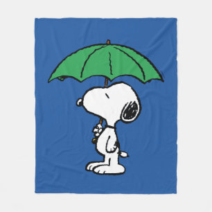 Peanuts   Snoopy Green Umbrella Fleece Blanket
