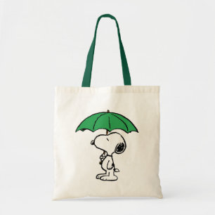 Peanuts Snoopy Green Umbrella Tote Bag