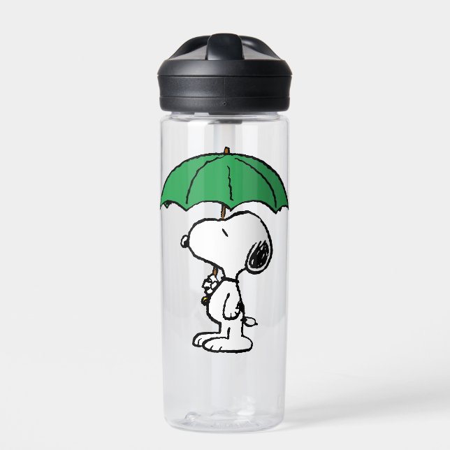 Peanuts | Snoopy Green Umbrella Water Bottle (Front)