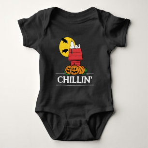 Peanuts Snoopy Halloween Doghouse Baby Bodysuit