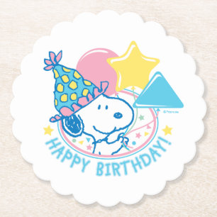 PEANUTS Snoopy Happy Birthday Balloons Paper Coaster