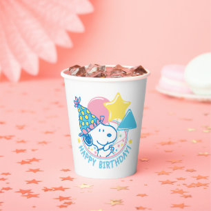PEANUTS   Snoopy Happy Birthday Balloons Paper Cups