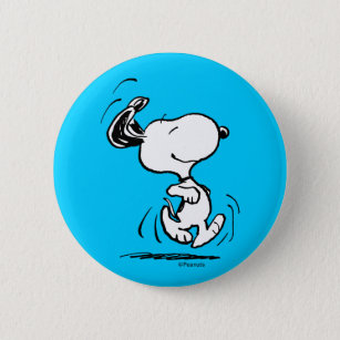 Peanuts   Snoopy Happy Dance 6 Cm Round Badge