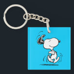 Peanuts | Snoopy Happy Dance Key Ring<br><div class="desc">Snoopy is the loveable pet beagle of Charlie Brown in the comic strip Peanuts by Charles M. Schulz. Check out this cute Peanuts design featuring this loveable dog.</div>