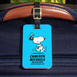 Peanuts   Snoopy Happy Dance Luggage Tag