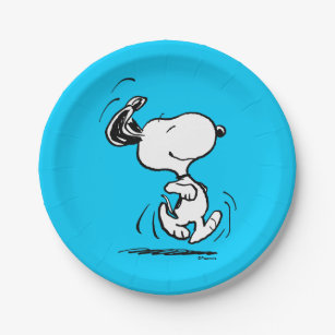 Peanuts   Snoopy Happy Dance Paper Plate