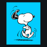 Peanuts | Snoopy Happy Dance Poster<br><div class="desc">Snoopy is the loveable pet beagle of Charlie Brown in the comic strip Peanuts by Charles M. Schulz. Check out this cute Peanuts design featuring this loveable dog.</div>