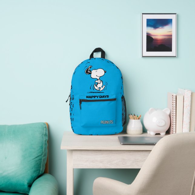 Peanuts | Snoopy Happy Dance Printed Backpack (Insitu)