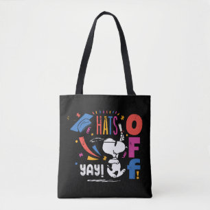 Peanuts Snoopy Hats Off To You Graduation Congrats Tote Bag