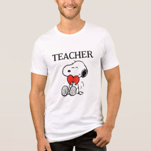 Peanuts   Snoopy Heart Hug Teacher Tri-Blend Shirt