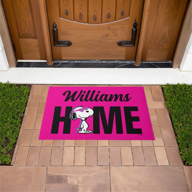 Peanuts | Snoopy Heart | Personalised Doormat (Outdoor)