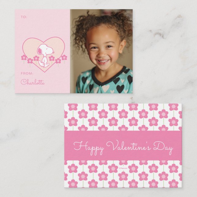 Peanuts | Snoopy Heart Photo Valentine Card (Front/Back)