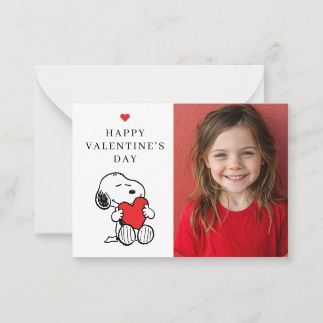 Peanuts | Snoopy Heart Photo Valentine Card (Front)