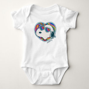 Peanuts   Snoopy Heart Rainbow Baby Bodysuit