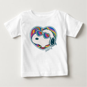 Peanuts   Snoopy Heart Rainbow Baby T-Shirt