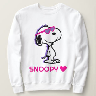 Peanuts   Snoopy Heart Sunglasses Sweatshirt