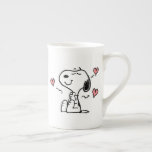 Peanuts | Snoopy Hearts Bone China Mug<br><div class="desc">Check out this fun Peanuts design featuring Snoopy.</div>