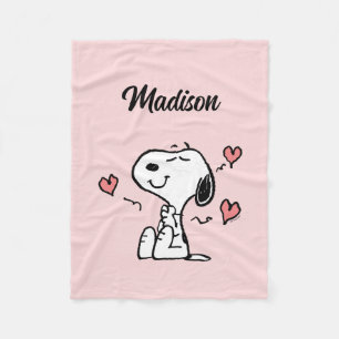 Peanuts   Snoopy Hearts Fleece Blanket
