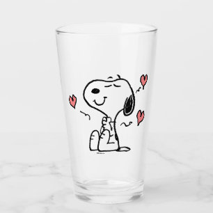 Peanuts   Snoopy Hearts Glass