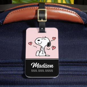 Peanuts   Snoopy Hearts Luggage Tag