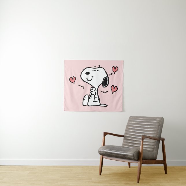 Peanuts | Snoopy Hearts Tapestry (In Situ (Horizontal))