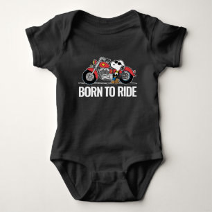 Peanuts Snoopy & His Motorcycle Baby Bodysuit