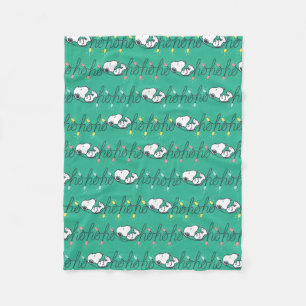 Peanuts   Snoopy Ho Ho Ho Christmas Pattern Fleece Blanket