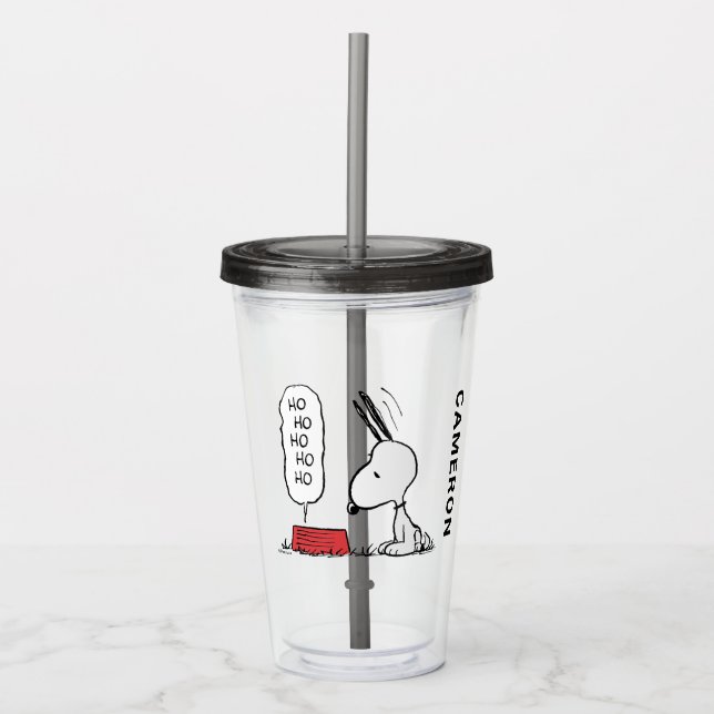 Peanuts | Snoopy Ho Ho Ho Food Dish Acrylic Tumbler (Front)