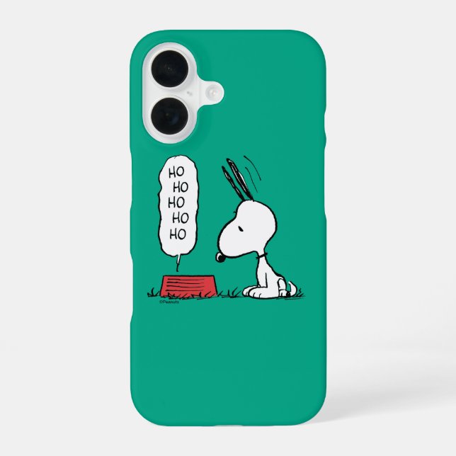 Peanuts | Snoopy Ho Ho Ho Food Dish iPhone 16 Case (Back)