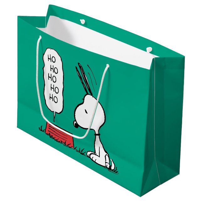 Peanuts | Snoopy Ho Ho Ho Food Dish Large Gift Bag (Front Angled)