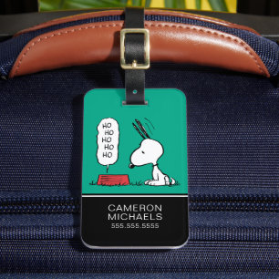 Peanuts   Snoopy Ho Ho Ho Food Dish Luggage Tag