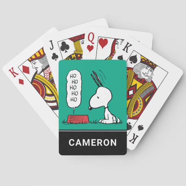 Peanuts | Snoopy Ho Ho Ho Food Dish Playing Cards (Back)