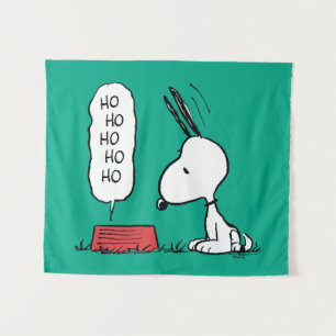Peanuts   Snoopy Ho Ho Ho Food Dish Tapestry