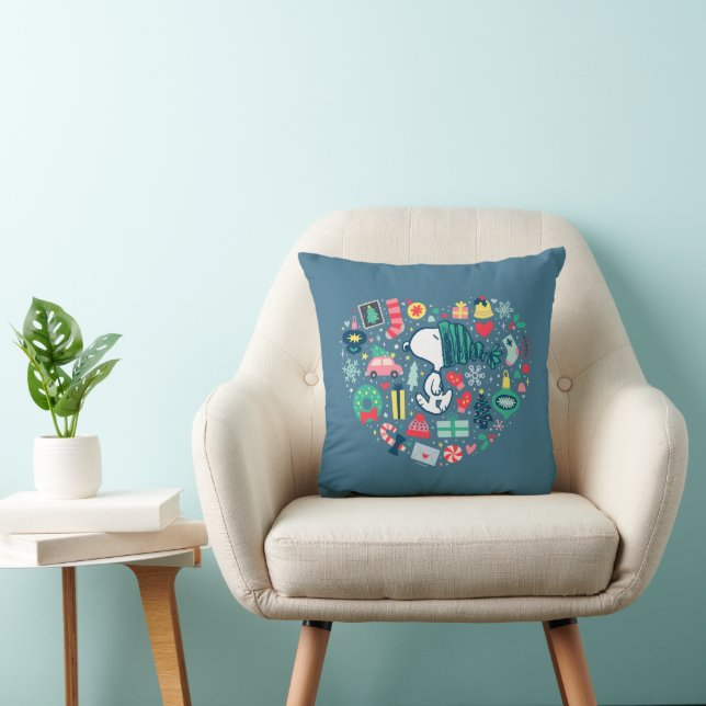 Peanuts | Snoopy Holiday Happiness Heart Cushion (Chair)