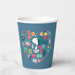 Peanuts   Snoopy Holiday Happiness Heart Paper Cups