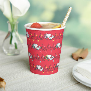Peanuts   Snoopy Holiday Ho Ho Ho Holiday Pattern Paper Cups