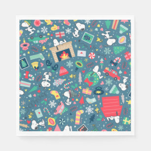 Peanuts Snoopy Holiday Pattern Napkin