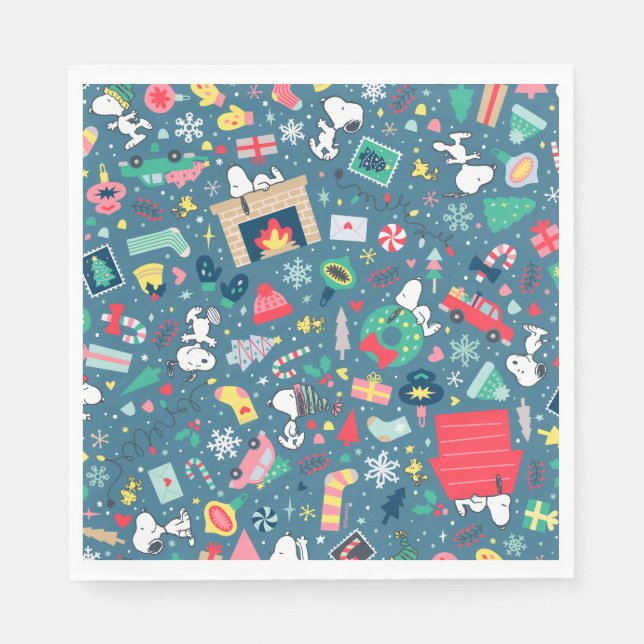 Peanuts | Snoopy Holiday Pattern Napkin (Front)