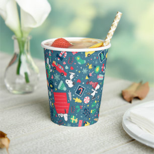 Peanuts   Snoopy Holiday Pattern Paper Cups