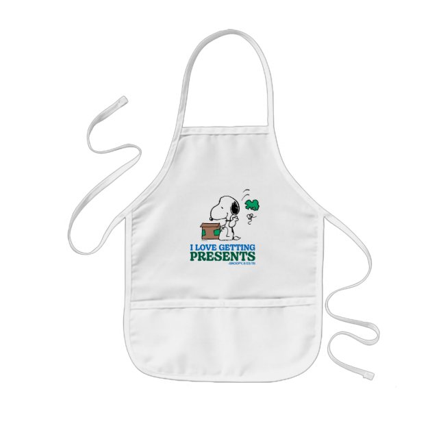 Peanuts | Snoopy I Love Getting Presents Kids Apron (Front)