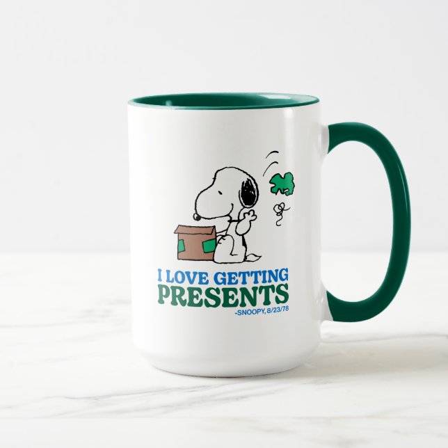 Peanuts | Snoopy I Love Getting Presents Mug (Right)
