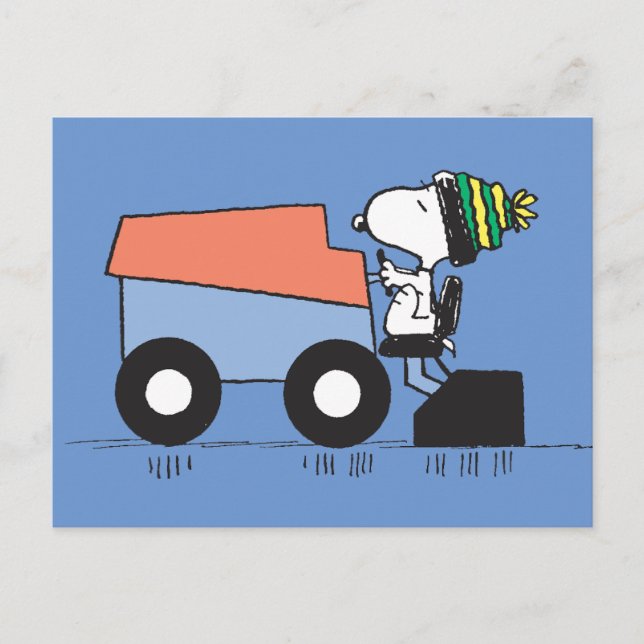 Peanuts | Snoopy Ice Resurfacing Machine Postcard (Front)